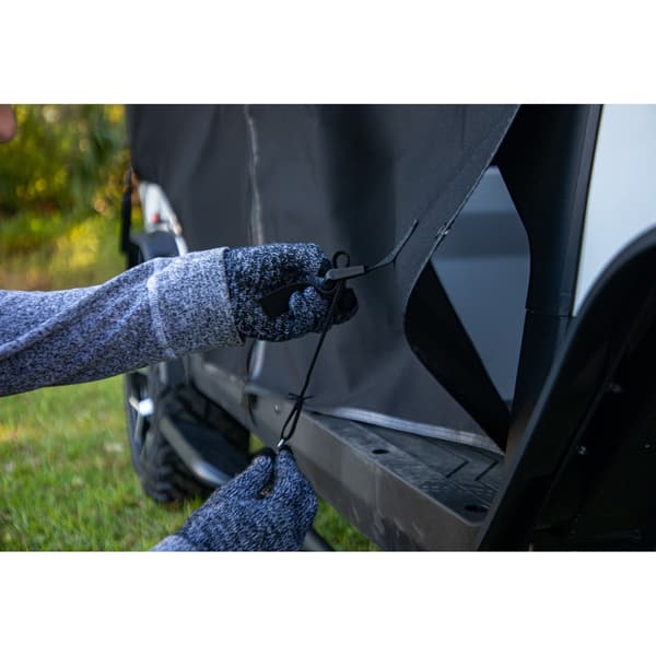 Denago Rover XL 4 Passenger Black 3-Sided Track Style Winter Weather Enclosure & Valance