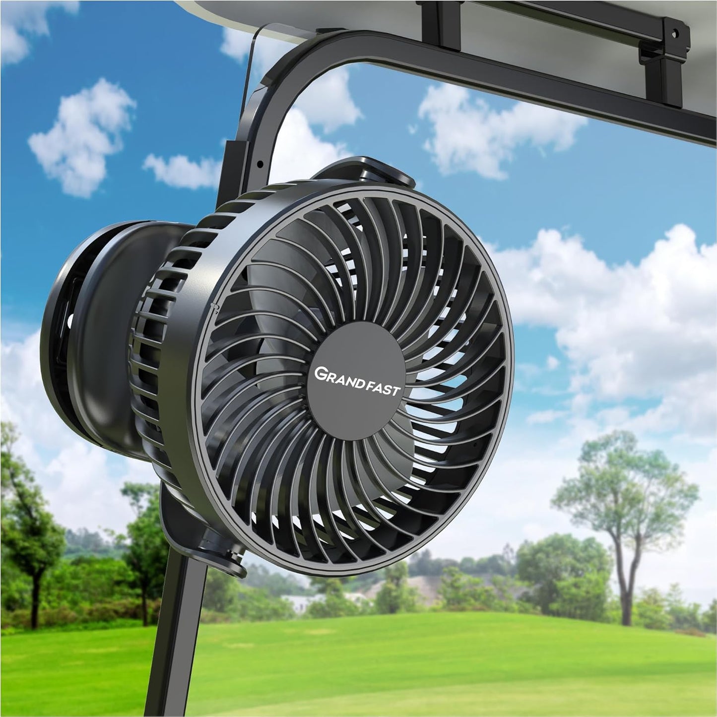 Clip on Golf Cart Rechargeable Fan