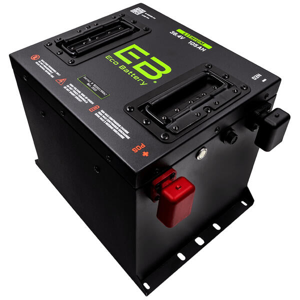Eco Battery 38V 105AH Eco LifePo4 Lithium Battery Kit with 15A Charger - Cube Style Battery