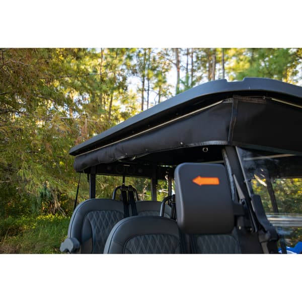 Denago Rover XL 4 Passenger Black 3-Sided Track Style Winter Weather Enclosure & Valance