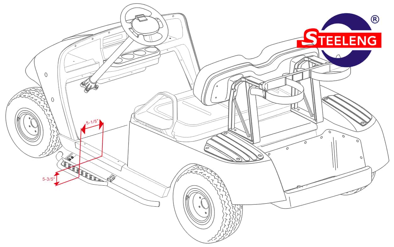 NBTX01 – SGC NERF BARS (RUNNING BOARDS) FOR EZGO TXT (SET OF 2)