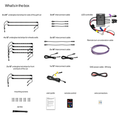 Extreme Strips - 2/4 Seat Cart + LED Controller