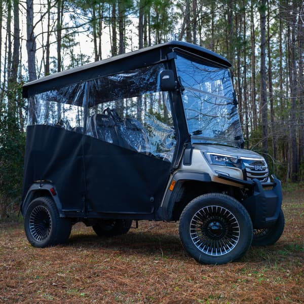 Ward's ICON Epic EV E40FX 4-Forward Seating w/ OEM Top 3-Sided Track Style Black Enclosure Winter Weather Enclosure & Valance E40 FX