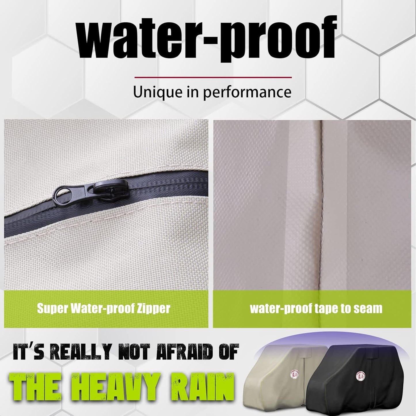 Universal 4 Passenger Golf Cart Storage Cover Denago Evolution Vivid Kodiak Rover Nomad XL Ranger Maverick Classic Epic Icon