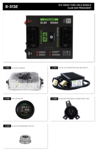 Eco Battery 51V 105Ah Thru Hole Club Car Precedent Bundle