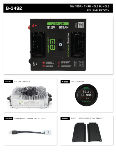 Eco Battery 51V 105Ah Thru Hole Bintelli Beyond Bundle