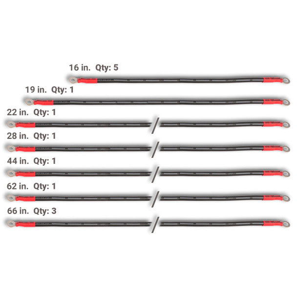 MODZ® CLUB CAR 2-GAUGE COMPLETE BATTERY CABLE SET