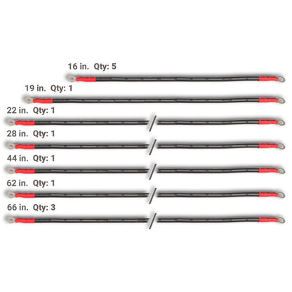 MODZ® CLUB CAR 2-GAUGE COMPLETE BATTERY CABLE SET