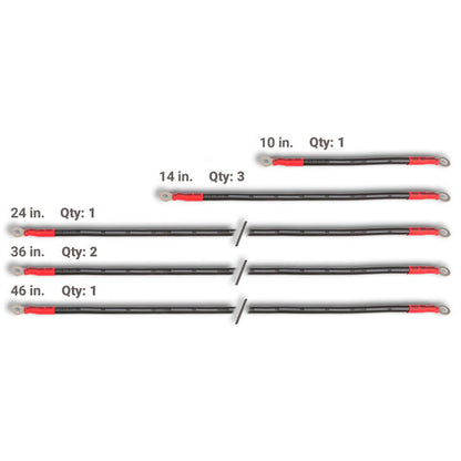 MODZ® CLUB CAR 2-GAUGE COMPLETE BATTERY CABLE SET