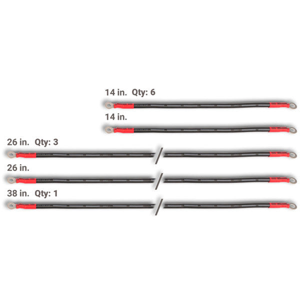 MODZ® CLUB CAR 2-GAUGE COMPLETE BATTERY CABLE SET