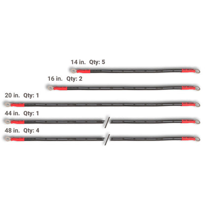 MODZ® CLUB CAR 2-GAUGE COMPLETE BATTERY CABLE SET