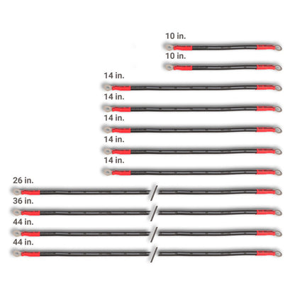 MODZ® Yamaha 2-Gauge Complete Battery Cable Set