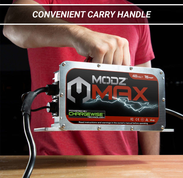 MODZ® MAX48 15 Amp Club Car Battery Charger for 48 Volt Golf Carts