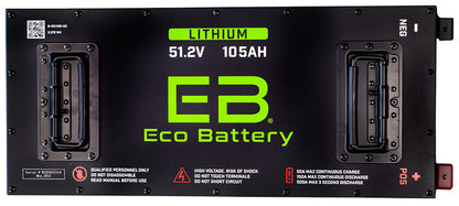 Eco Battery 48V - 105AH "Skinny" Lithium Battery Combo - Choose Cart Model