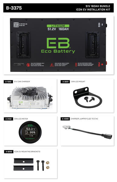 Eco Battery Complete Bundle for ICON 51.2V 160Ah