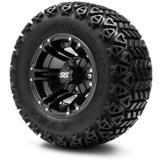MODZ® 10" Enforcer Matte Black Wheels & Off-Road Tires Combo