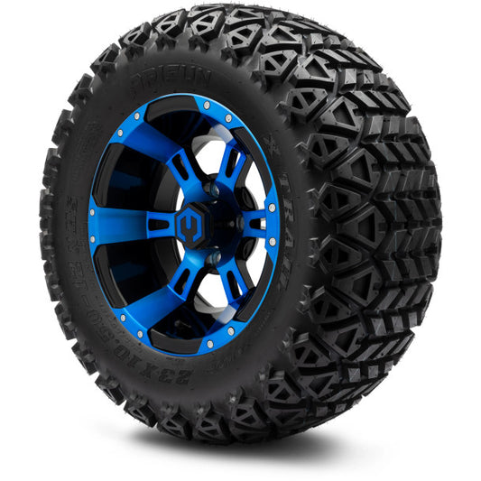 MODZ® 12" Ambush Blue and Black Wheels & Off-Road Tires Combo
