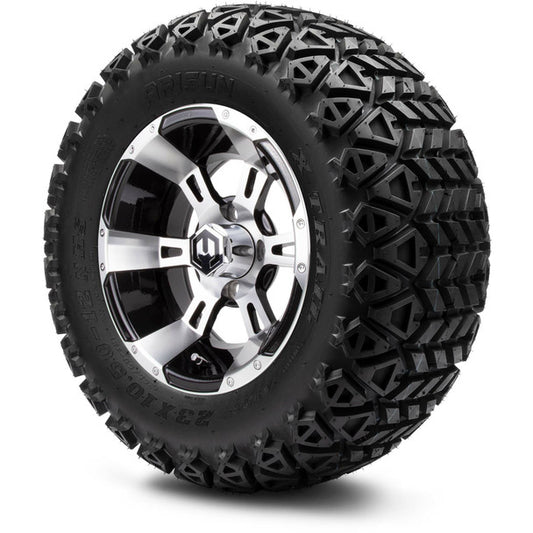 MODZ® 12" Ambush Machined Black Wheels & Off-Road Tires Combo