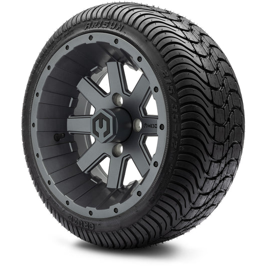 MODZ® 12" Assault Matte Gunmetal Wheels & Street Tires Combo