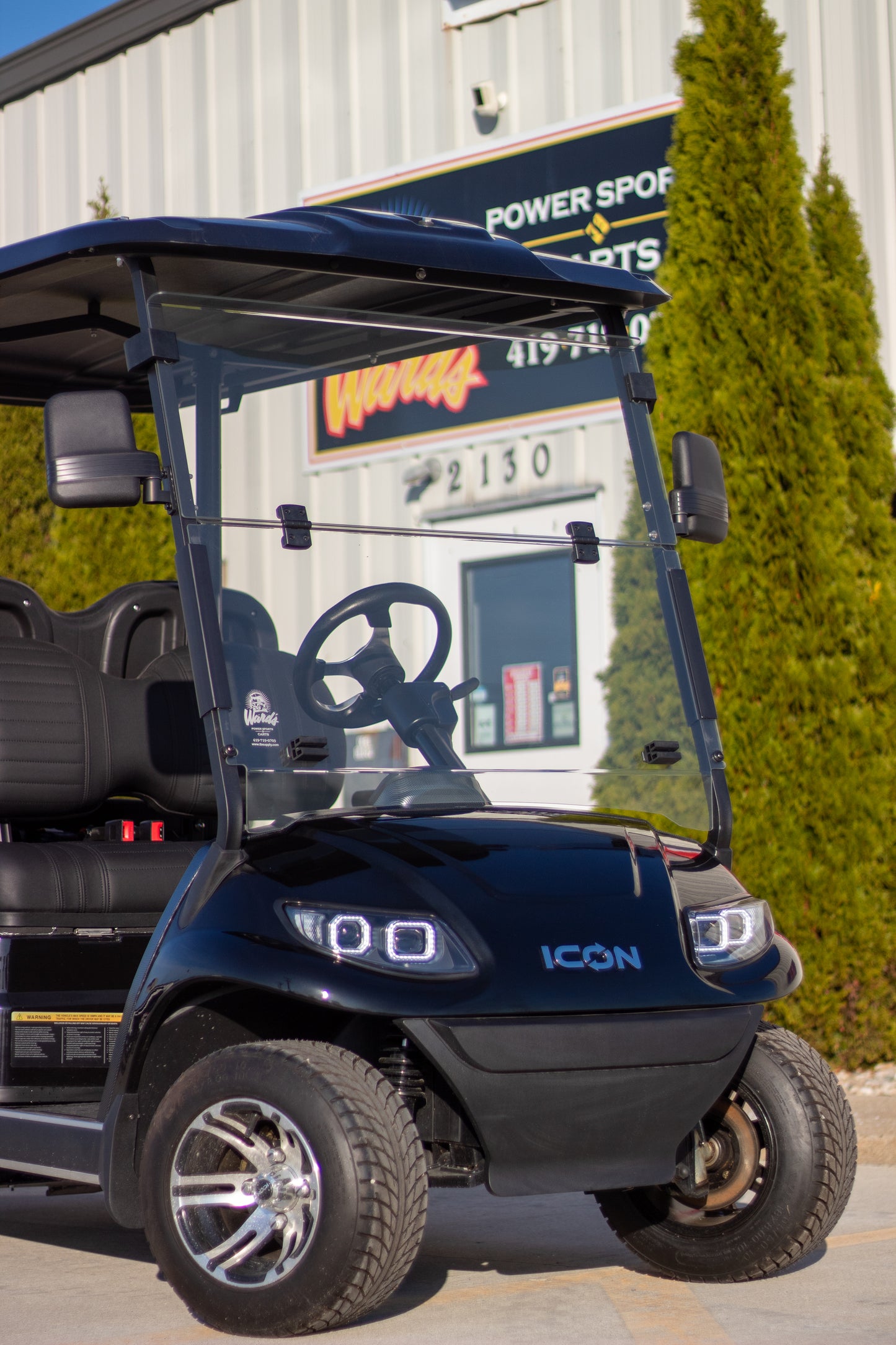 Vivid Ev Peak, Anthem & Kodiak Apex Model Golf Cart Flip Fold Down Windshield Light Tint & Hinged