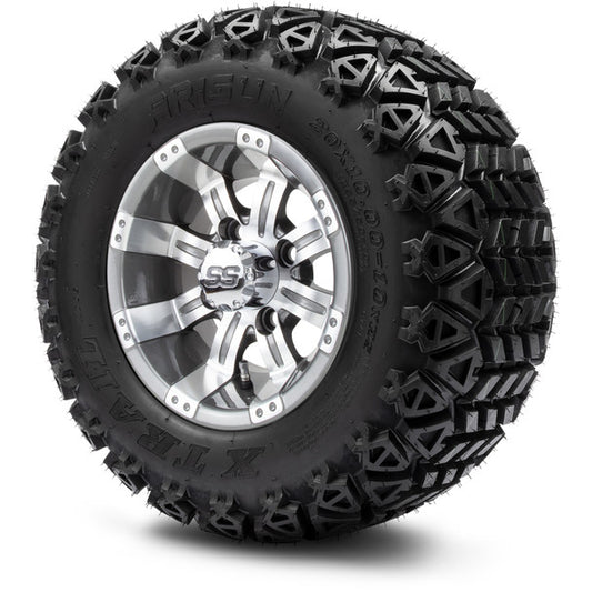 MODZ® 10" Tempest Gunmetal Wheels & Off-Road Tires Combo