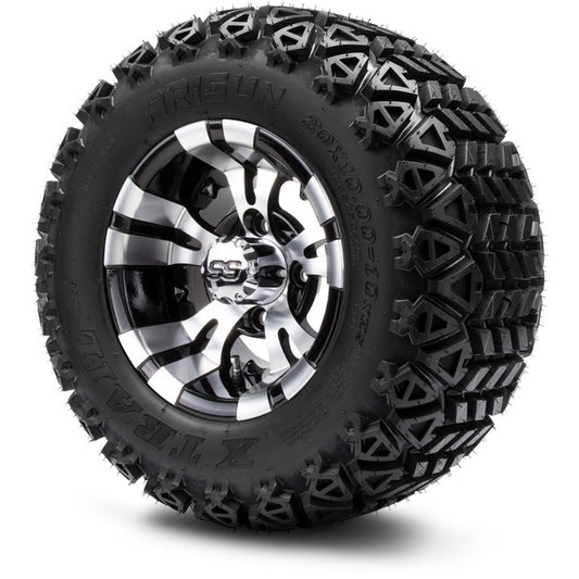 MODZ® 10" Vampire Machined Black Wheels & Off-Road Tires Combo