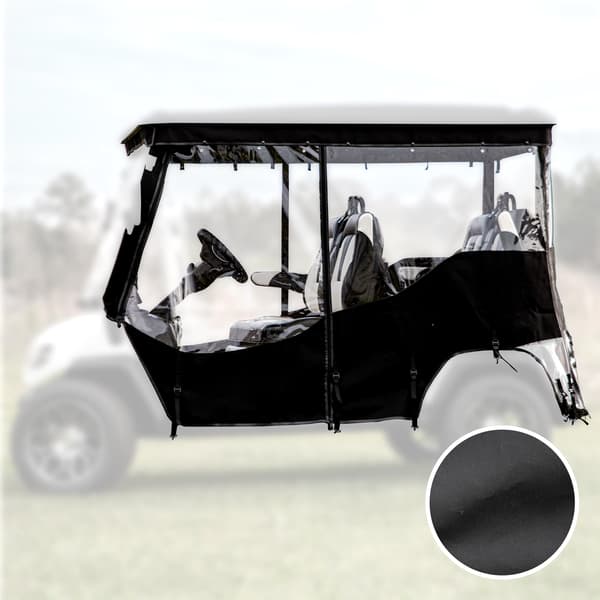 Evolution D5 Ranger 4 & Maverick 4 Black 4 Passenger 3-Sided Track Style Enclosure & Valance (Years 2024-Up)
