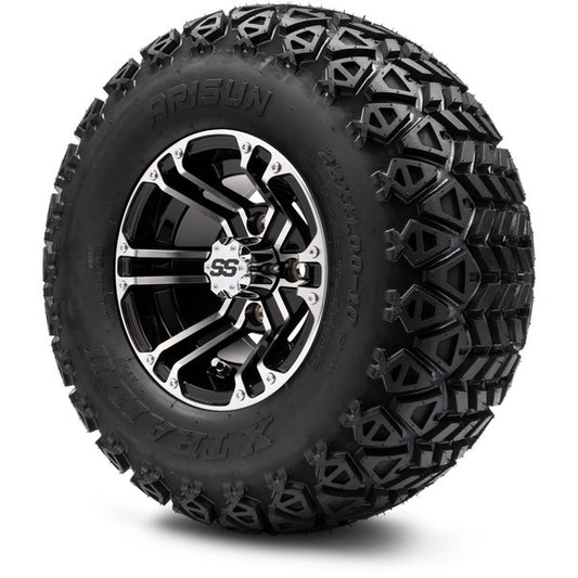 MODZ® 10" Enforcer Machined Black Wheels & Off-Road Tires Combo